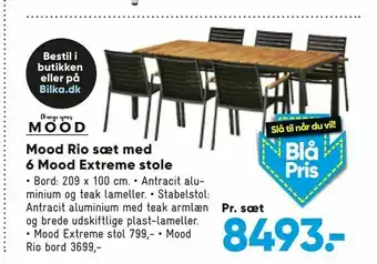 Bilka Mood Rio sæt med 6 Mood Extreme stole tilbud