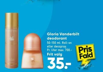 Bilka Gloria Vanderbilt deodorant tilbud