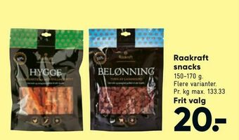 Bilka Raakraft snacks tilbud