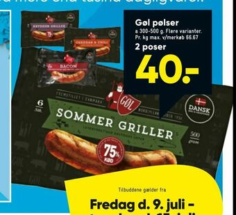 Bilka Gøl pølser tilbud
