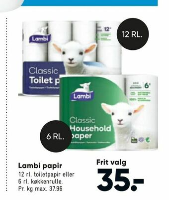 Bilka Lambi papir tilbud