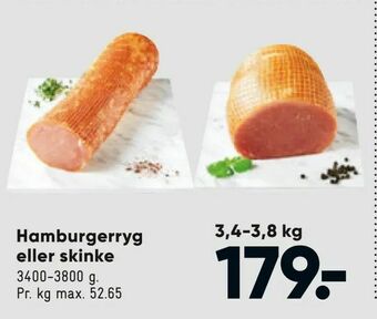 Bilka Hamburgerryg eller skinke tilbud