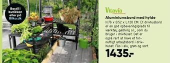 Bilka Aluminiumsbord med hylde tilbud