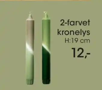 Bilka 2-farver kronelys tilbud