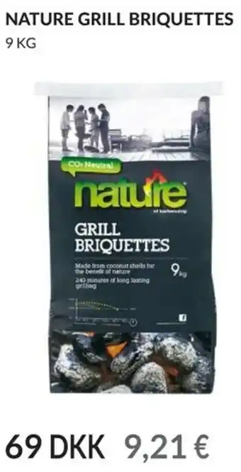Nielsen's Discount Nature Grill Briquettes 9kg tilbud