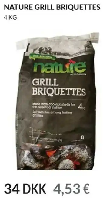 Nielsen's Discount Nature Grill Briquettes 4kg tilbud