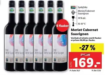 Lidl Merlot cabernet sauvignon tilbud