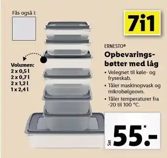 Lidl Opbevaringsbøtter med låg 7i1 tilbud