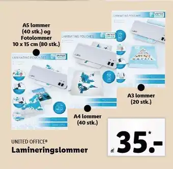 Lidl Lamineringslommer - flere varianter tilbud