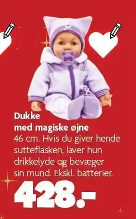 Fætter BR Dukke m. magiske øjne tilbud