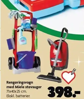 Fætter BR Rengøringsvogn m. miele støvsuger tilbud