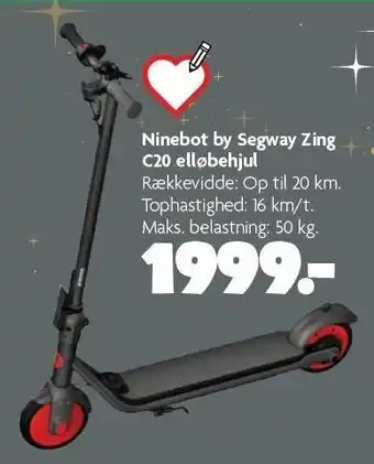 Ninebot by segway zing c20 elløbehjul