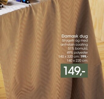 Bilka Damask dug tilbud