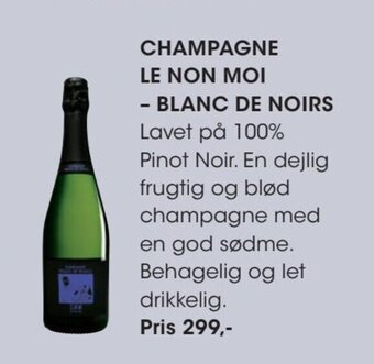 Bilka Champagne Le Non Moi Blanc De Noirs tilbud