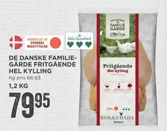 MENY De danske familie­gårde fritgående hel kylling tilbud