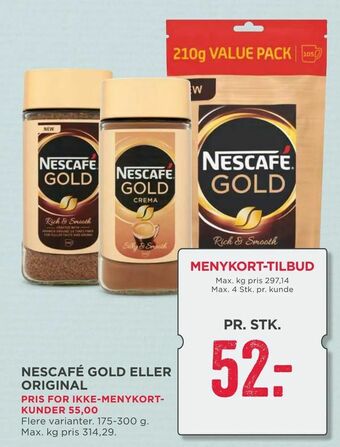 MENY Nescafé gold eller original tilbud