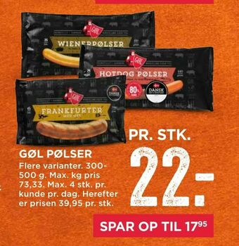 MENY Gøl pølser tilbud