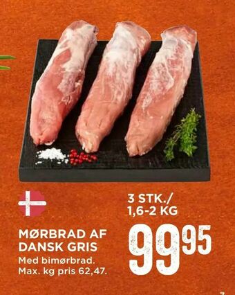 MENY Mørbrad af dansk gris tilbud