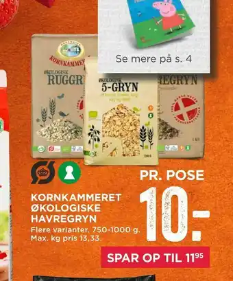 MENY Kornkammeret økologiske havregryn tilbud