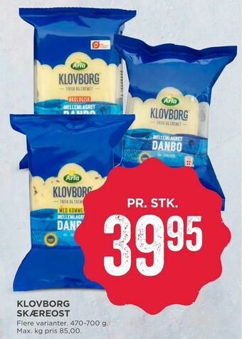 MENY Klovborg skæreost tilbud