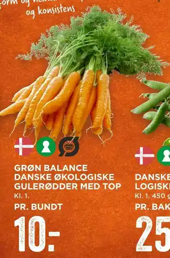MENY Grøn balance danske økologiske gulerødder med top tilbud