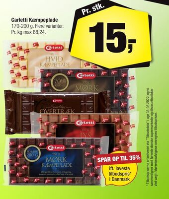 Calle Carletti kæmpeplade tilbud