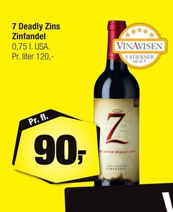 Calle 7 deadly zins zinfandel tilbud