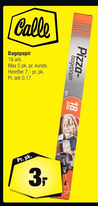 Calle Bagepapir tilbud