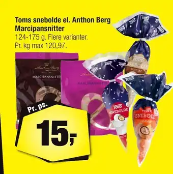 Calle Toms snebolde el. anthon berg marcipansnitter tilbud