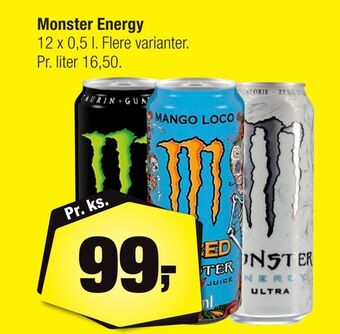 Calle Monster energy tilbud