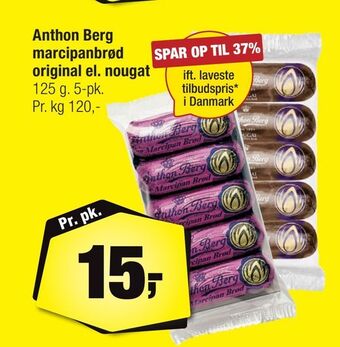 Calle Anthon berg marcipanbrød original el. nougat tilbud