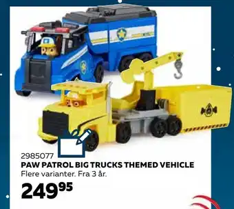 Legekæden Paw patrol big trucks themed vehicle tilbud