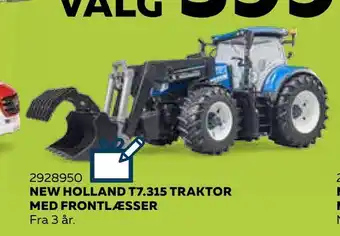 New holland t7315 traktor med frontlæsser