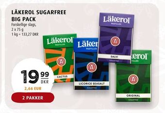 Scandinavian Park Läkerol sugarfree big pack tilbud
