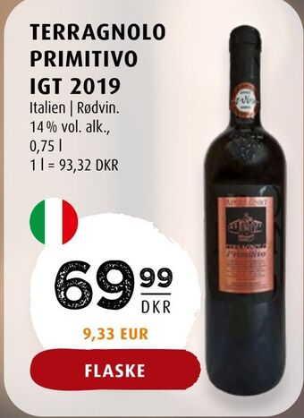 Scandinavian Park Terragnolo primitivo igt 2019 tilbud