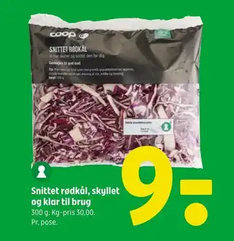 Coop 365 Snittet rødkål, skyllet og klar til brug tilbud
