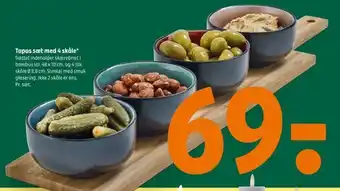 Coop 365 Tapas sæt med 4 skåle tilbud