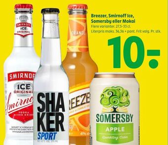 Coop 365 Breezer, smirnoff ice, somersby eller mokai tilbud