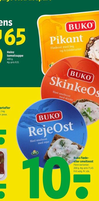 Coop 365 Buko fløde eller smelteost tilbud
