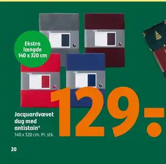 Jacquardvævet dug med antistain