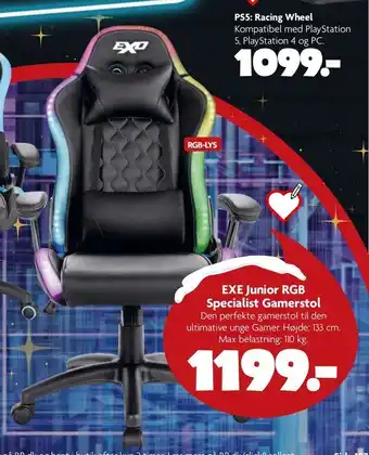 Exe junior rgb specialist gamerstol