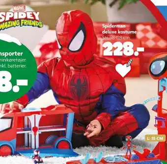 Fætter BR Spiderman deluxe kostume tilbud