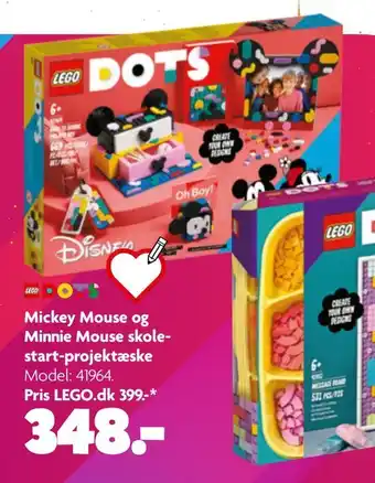 Mickey mouse og minnie mouse skole start-projektæske