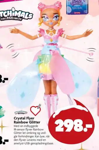 Fætter BR Crystal flyer rainbow glitter tilbud