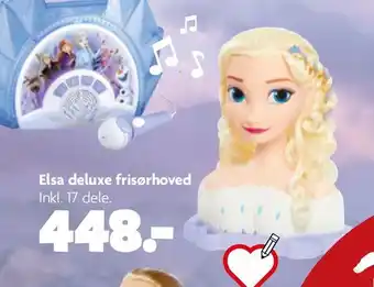 Fætter BR Elsa deluxe frisørhoved tilbud