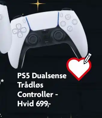Fætter BR Ps5 dualsense trådløs controller - hvid tilbud