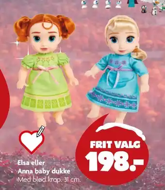 Fætter BR Elsa eller anna baby dukke tilbud