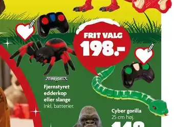 Fætter BR Fjernstyret edderkop eller slange tilbud