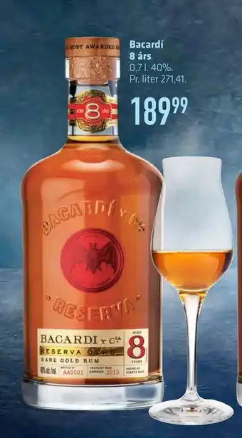 Fleggaard Bacardí 8 års tilbud