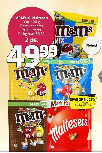 Fleggaard M&m's el. maltesers tilbud
